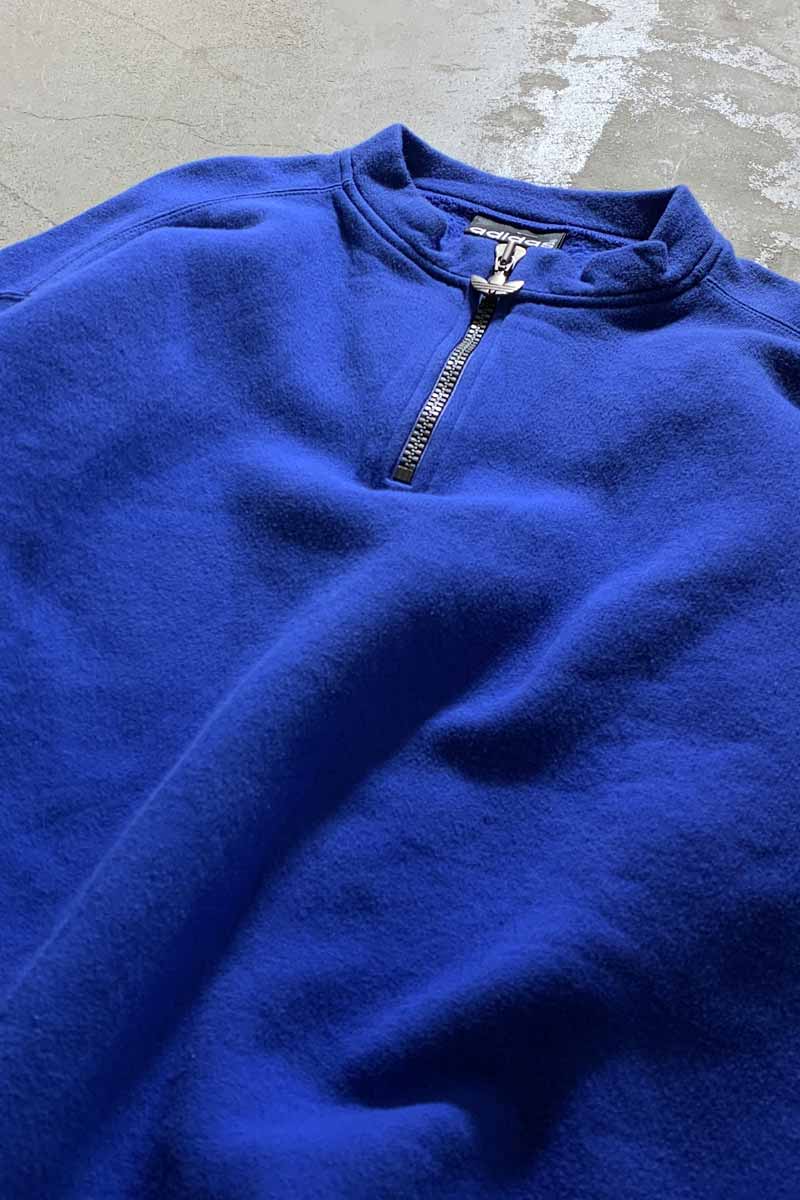 80'S HALF-ZIP SWEATSHIRT / BLUE [SIZE: L USED]