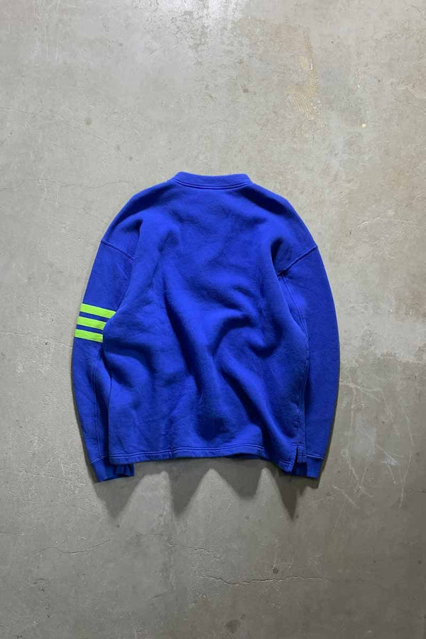 80'S HALF-ZIP SWEATSHIRT / BLUE [SIZE: L USED]