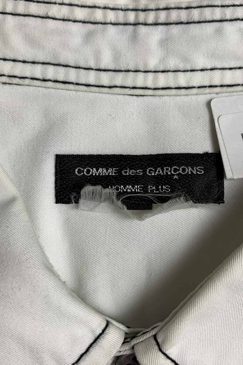 S/S STITCH SHIRT / WHITE [SIZE: L USED]