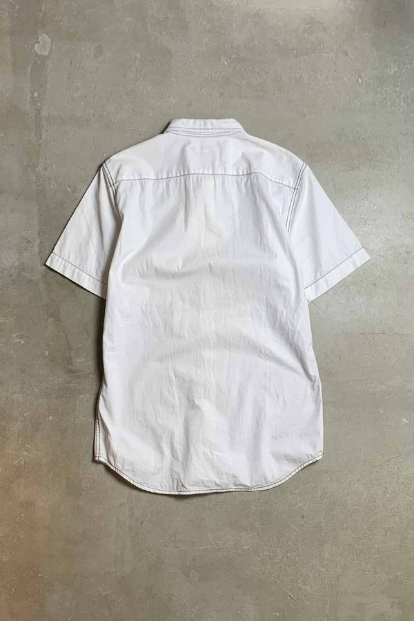 S/S STITCH SHIRT / WHITE [SIZE: L USED]