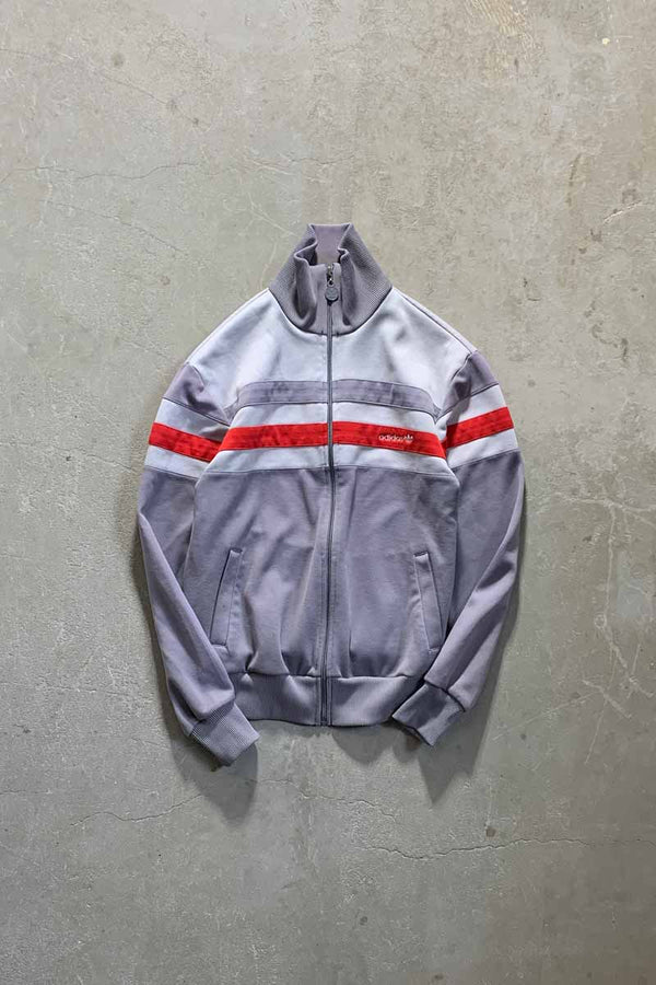 80'S ZIP UP TRACK JACKET  / GREY [SIZE: S USED]