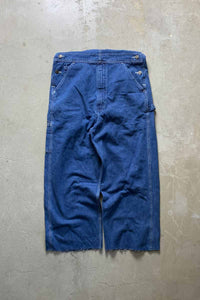 MADE IN MEXICO 06'S CUT OFF DENIM OVERALL / INDIGO [SIZE: 32 USED]