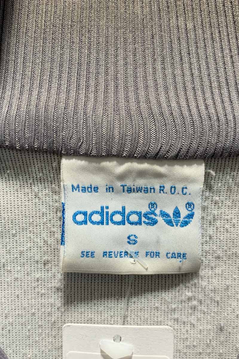 80'S ZIP UP TRACK JACKET  / GREY [SIZE: S USED]