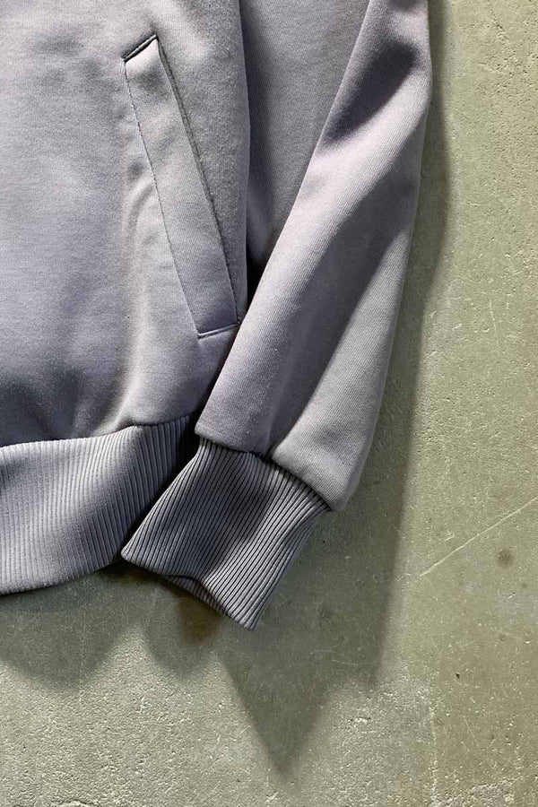 80'S ZIP UP TRACK JACKET  / GREY [SIZE: S USED]