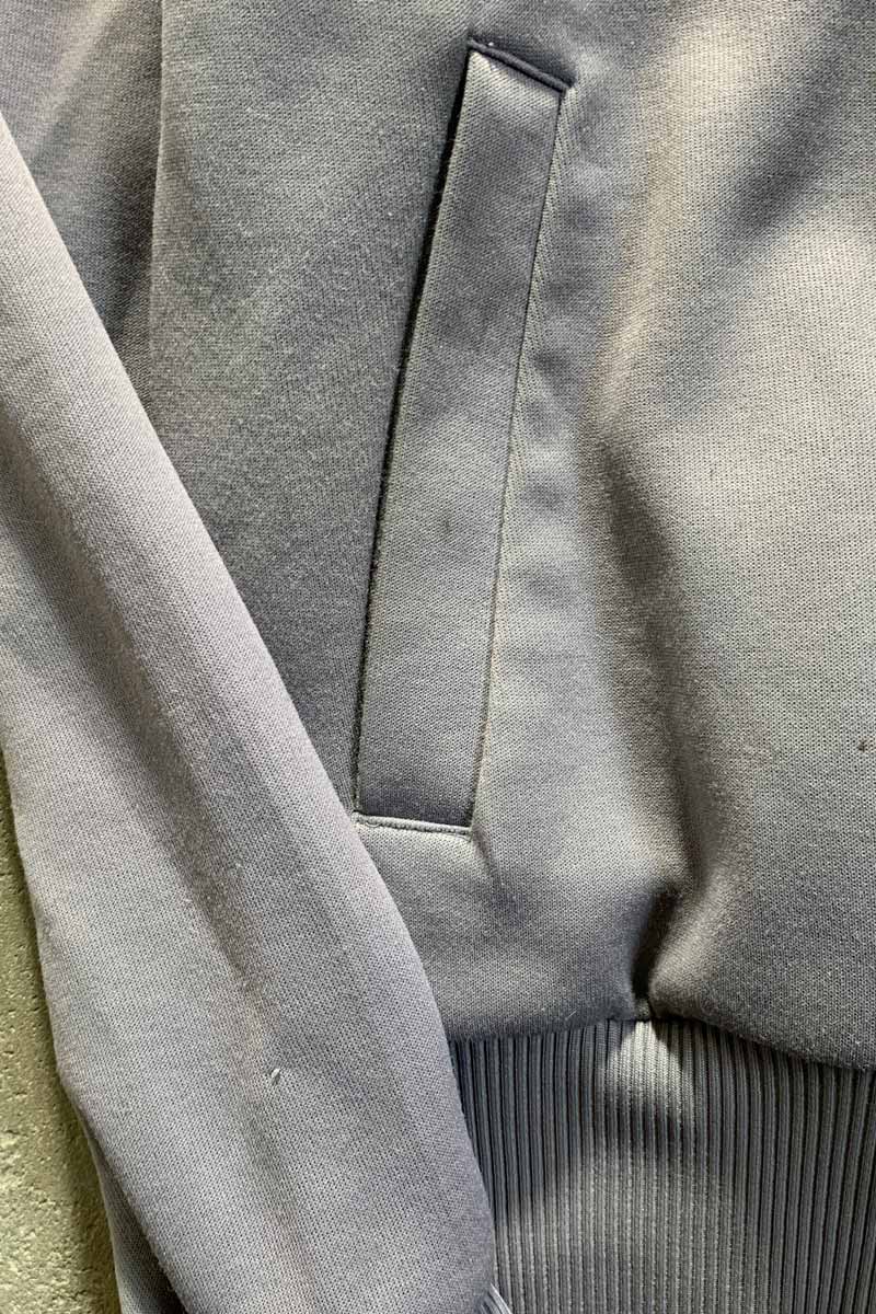 80'S ZIP UP TRACK JACKET  / GREY [SIZE: S USED]