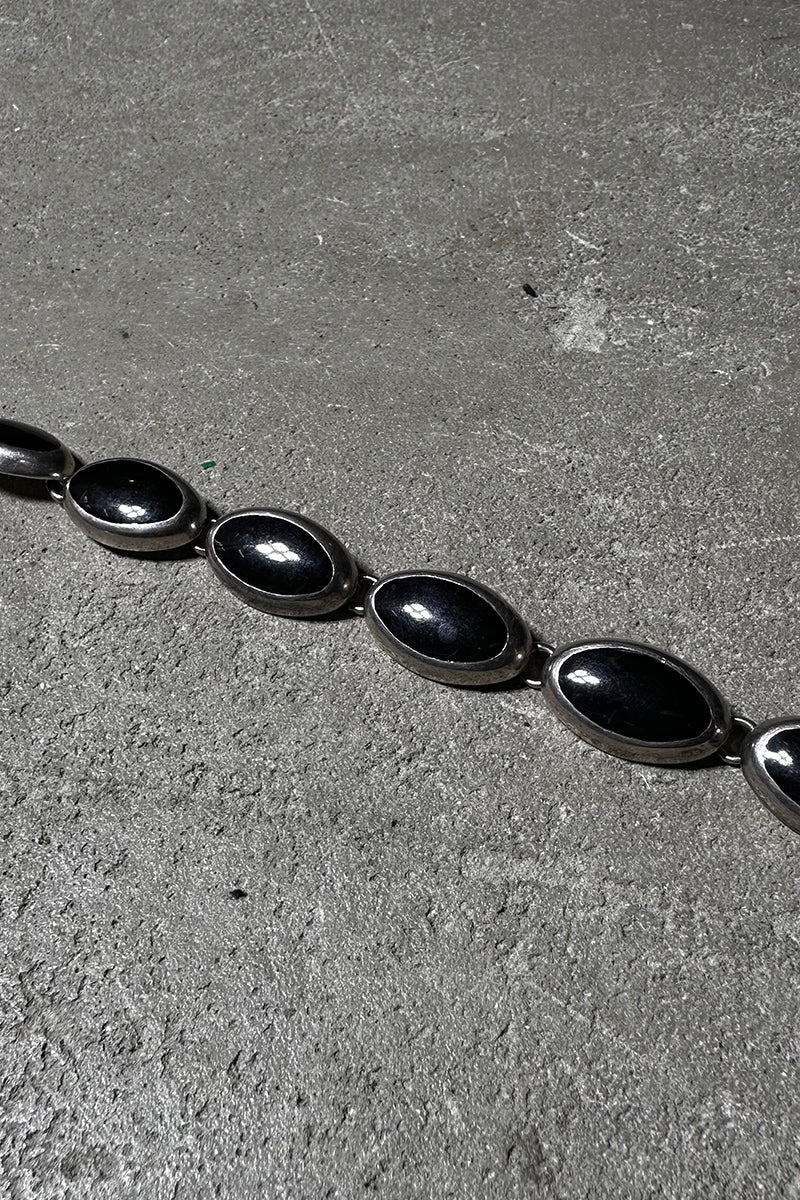 MEXICAN SILVER 925 ONYX BRACELET [SIZE: ONE SIZE USED]