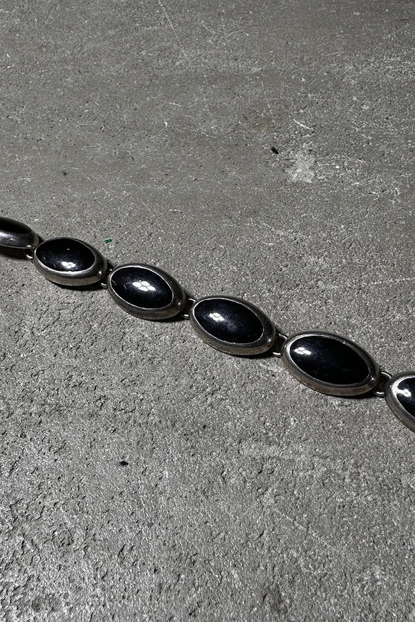 MEXICAN SILVER 925 ONYX BRACELET [SIZE: ONE SIZE USED]