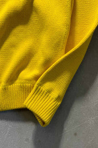 90'S COTTON KNIT SWEATER / YELLOW [SIZE: M USED]