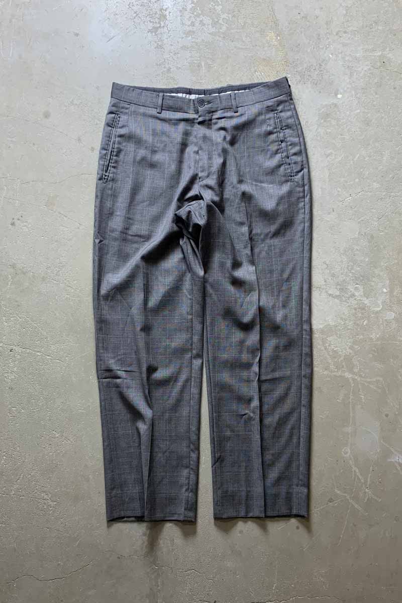 MADE IN ITALY SLACKS PANTS / CHECK [SIZE: M相当 USED]