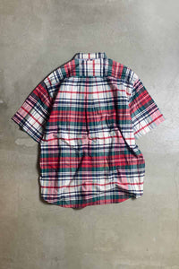 90'S S/S B.D CHECK SHIRT / MULTI [SIZE: XL USED]