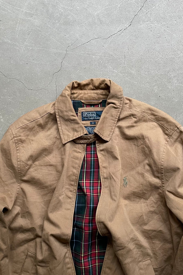 90'S EXCLUSIVE DECORATION COTTON ZIP JACKET / BEIGE [SIZE: S USED]