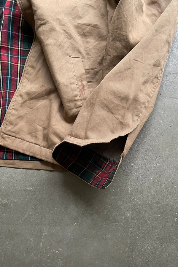 90'S EXCLUSIVE DECORATION COTTON ZIP JACKET / BEIGE [SIZE: S USED]