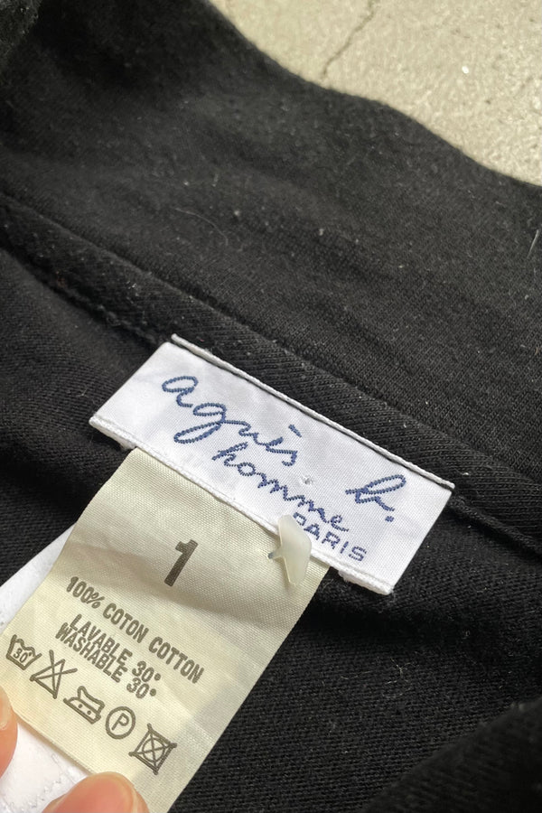 90'S ZIP UP CUTSEW / BLACK [SIZE: 1(M) USED]