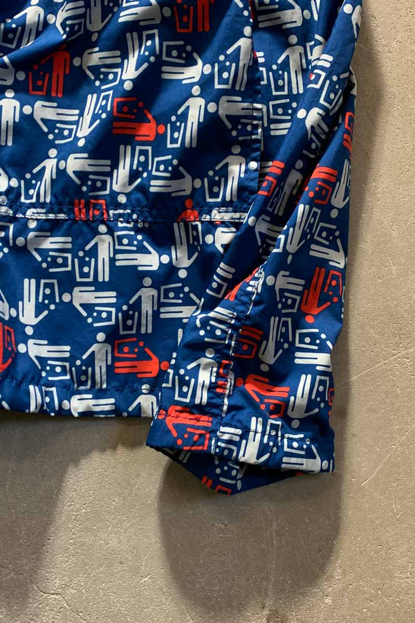 02'S NYLON ZIP UP HOODIE JACKET / BLUE [SIZE: M USED]