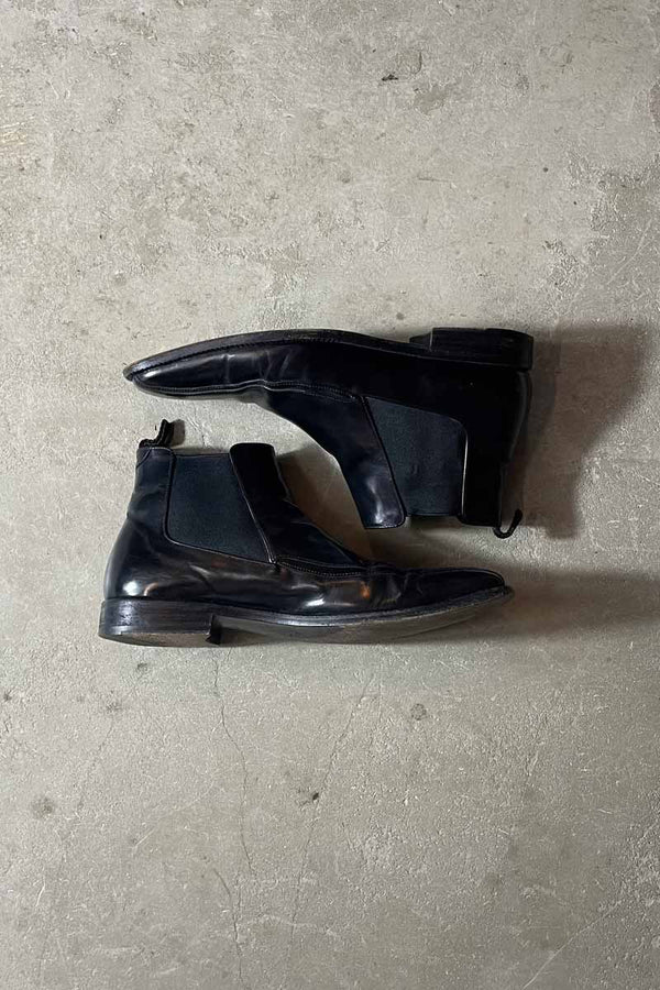 MADE IN ITALY LEATHER BOOTS / BLACK [SIZE: US10.5 (approx. 28.5cm) USED]