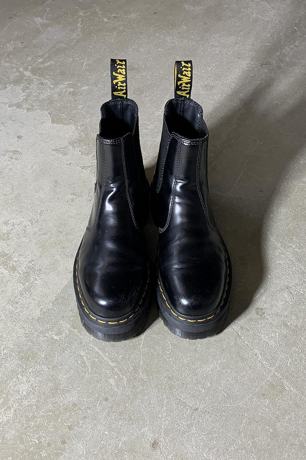 QUAD CHELSEA SIDE-GOA LEATHER BOOTS / BLACK [SIZE: US8.0 (equivalent to 26.0cm) USED]