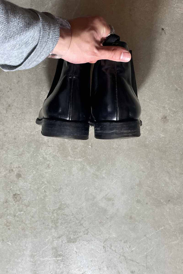 MADE IN ITALY LEATHER BOOTS / BLACK [SIZE: US10.5 (approx. 28.5cm) USED]