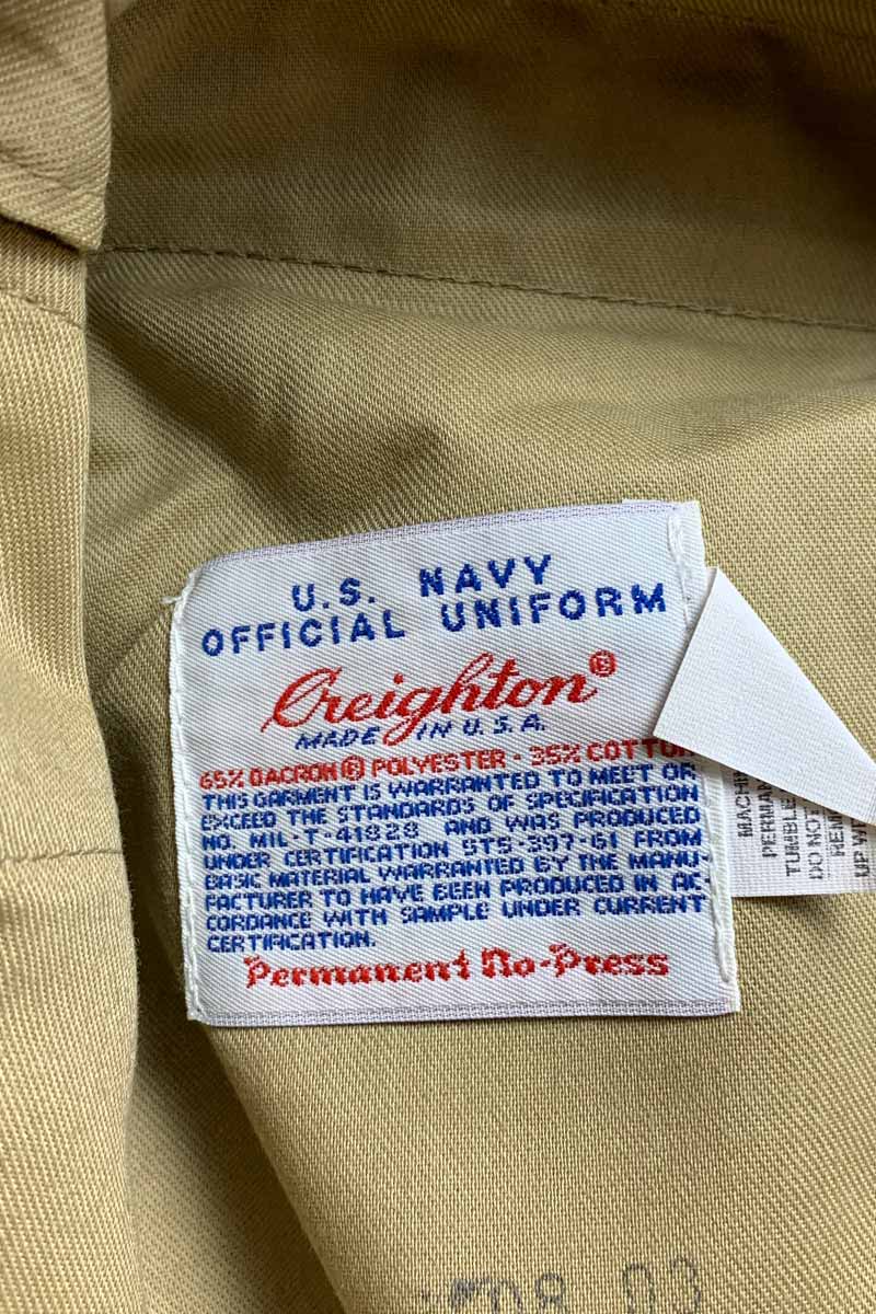 MADE IN USA 80'S CHINO PANTS / BEIGE [SIZE: 34 DEADSTOCK/NOS]
