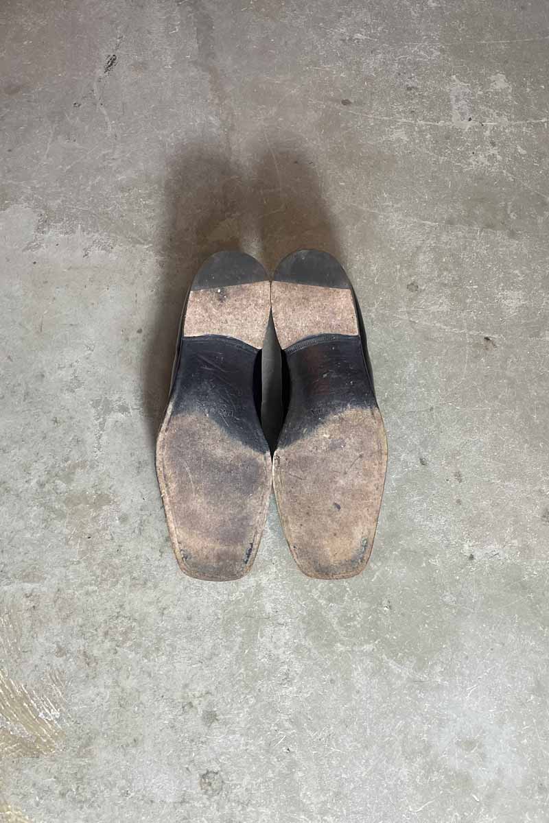 MADE IN ITALY LEATHER BOOTS / BLACK [SIZE: US10.5 (approx. 28.5cm) USED]