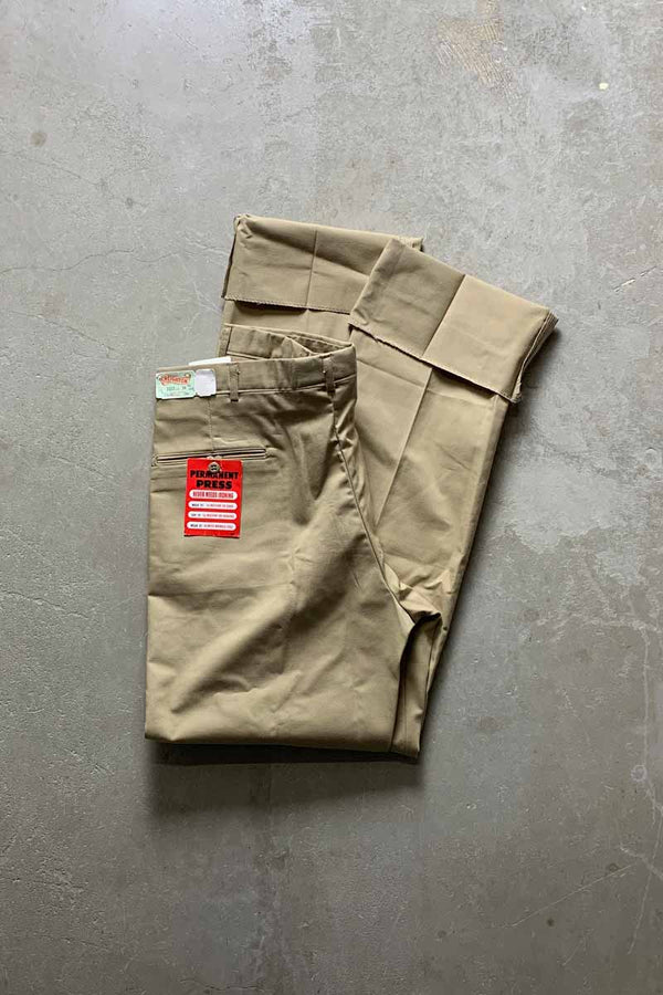 MADE IN USA 80'S CHINO PANTS / BEIGE [SIZE: 34 DEADSTOCK/NOS]