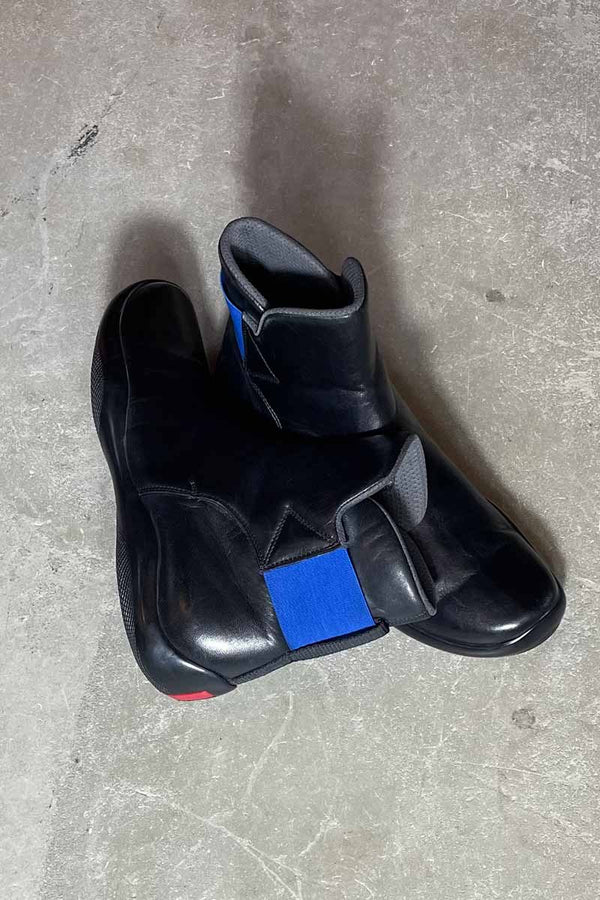 MADE IN ITALY LEATHER BOOTS / BLACK [SIZE US7 (approx. 25.0cm) USED]