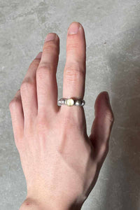 MADE IN MAXICO 925 SILVER RING W / STONE [SIZE: 16号 USED]