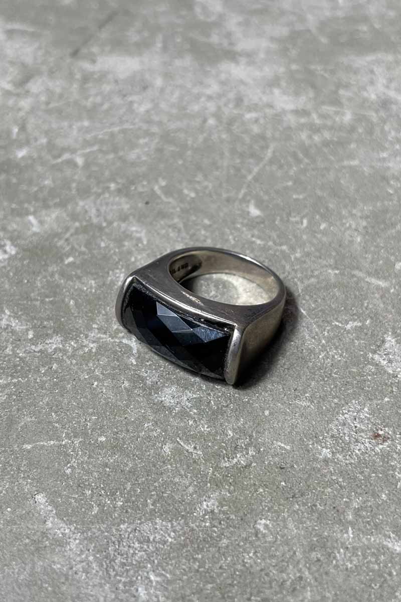 925 SILVER RING W/ONYX [SIZE: US 5.5 USED]