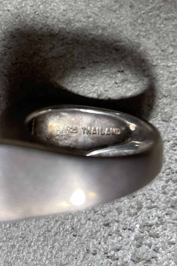 925 SILVER RING W/ONYX [SIZE: US 5.5 USED]