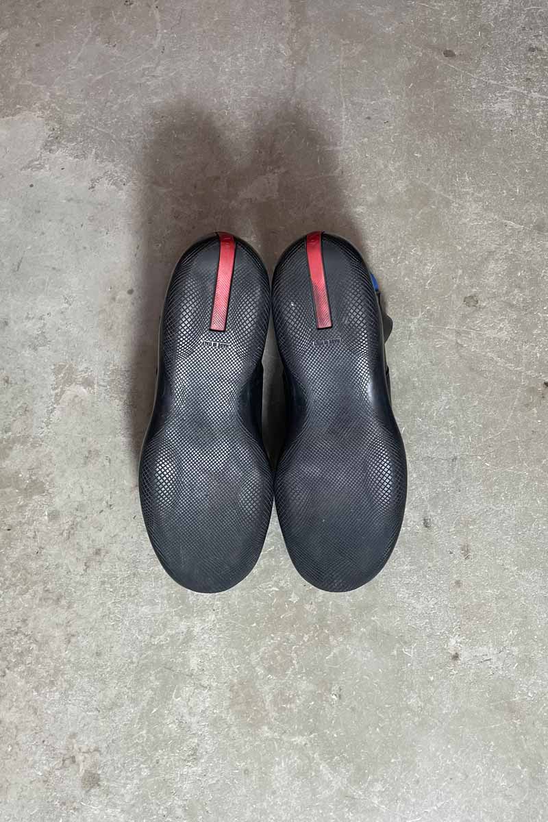 MADE IN ITALY LEATHER BOOTS / BLACK [SIZE US7 (approx. 25.0cm) USED]