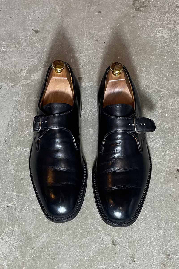 MADE IN USA 1577 BLACK CALFSKIN MONK STRAP / BLACK [SIZE: US8.0 (equivalent to 26.0cm) USED]