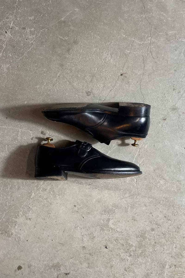 MADE IN USA 1577 BLACK CALFSKIN MONK STRAP / BLACK [SIZE: US8.0 (equivalent to 26.0cm) USED]