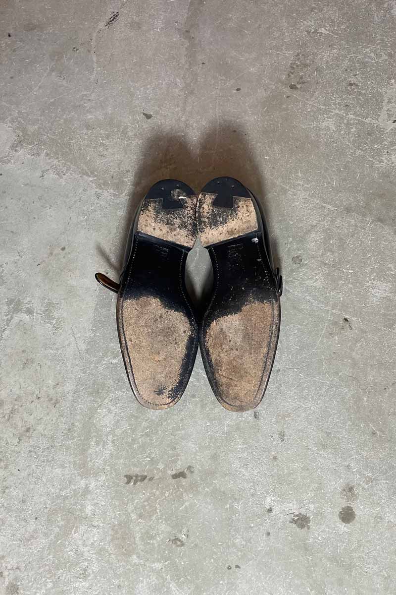 MADE IN USA 1577 BLACK CALFSKIN MONK STRAP / BLACK [SIZE: US8.0 (equivalent to 26.0cm) USED]