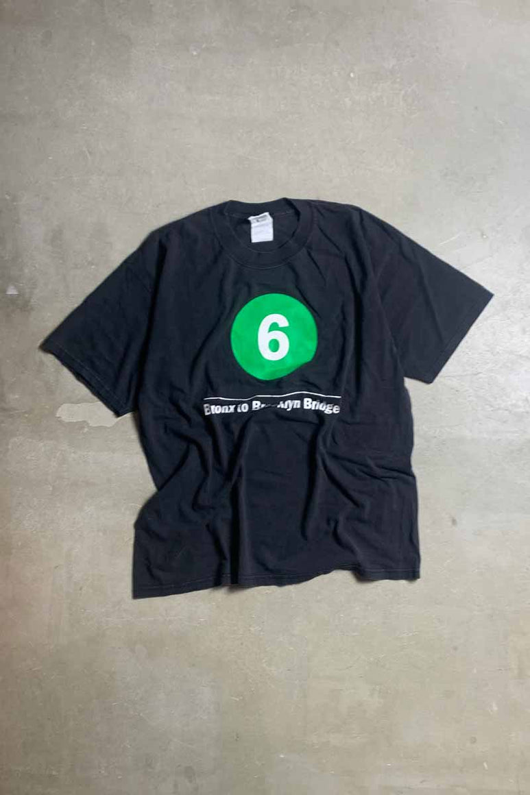 90-00'S S/S BRONX TO BROOKLYN BRIDGE 6 PRINT T-SHIRT / BLACK [SIZE: XL USED]