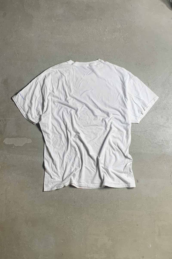 S/S MIKE TROUT LA ANGELS HEAD ALL OVER PRINT T-SHIRT / WHITE [SIZE: XL USED]