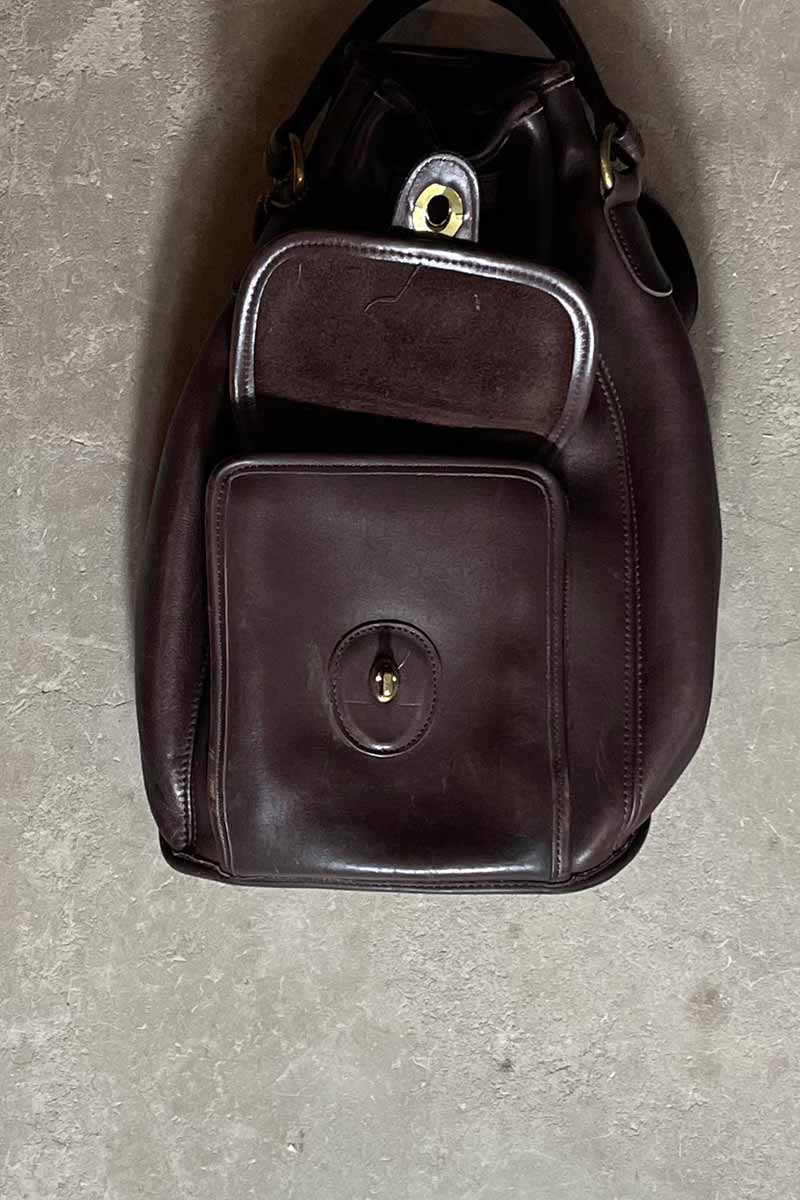 MADE IN USA 90'S LEATHER 2WAY BACKPACK / BROWN [SIZE: ONE SIZE USED]