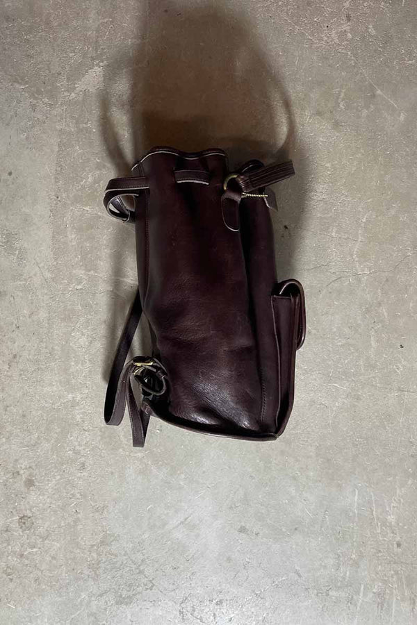 MADE IN USA 90'S LEATHER 2WAY BACKPACK / BROWN [SIZE: ONE SIZE USED]