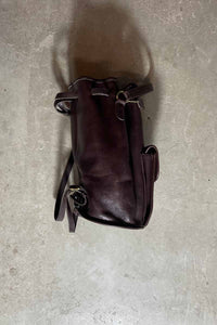 MADE IN USA 90'S LEATHER 2WAY BACK PACK / BROWN [SIZE: ONE SIZE USED]