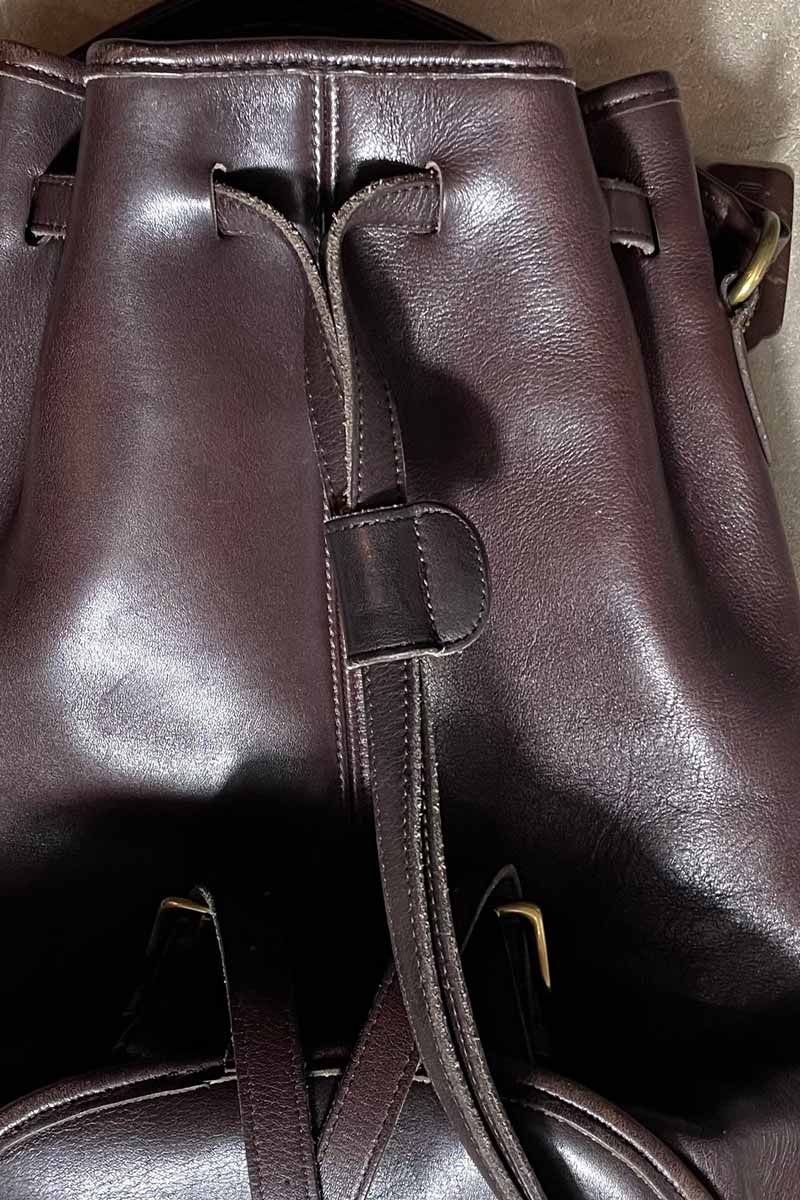 MADE IN USA 90'S LEATHER 2WAY BACKPACK / BROWN [SIZE: ONE SIZE USED]