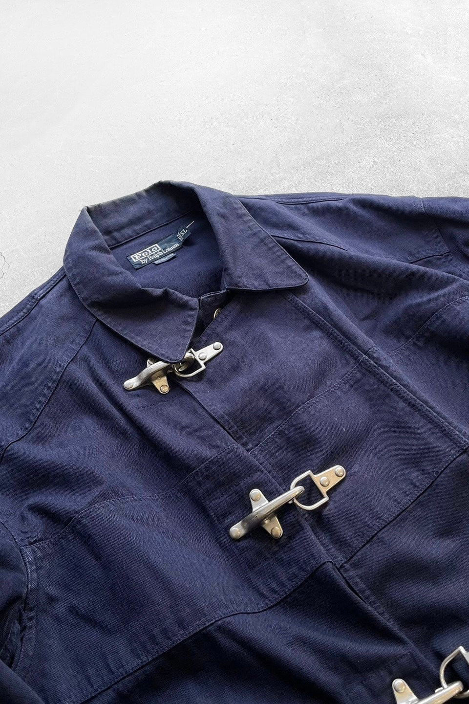 90'S COTTON FIREMAN JACKET / NAVY [SIZE: XL USED]
