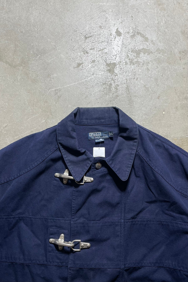 90'S COTTON FIREMAN JACKET / NAVY [SIZE: XL USED]