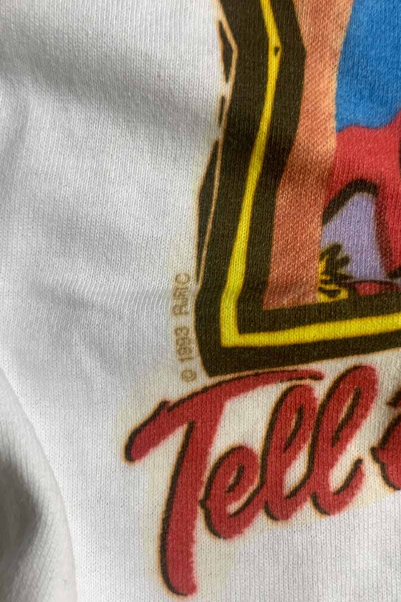 MADE IN USA 90'S JOE'S CAMEL BACK PRINT ADVERTISING T-SHIRT / WHITE [SIZE: XL USED]