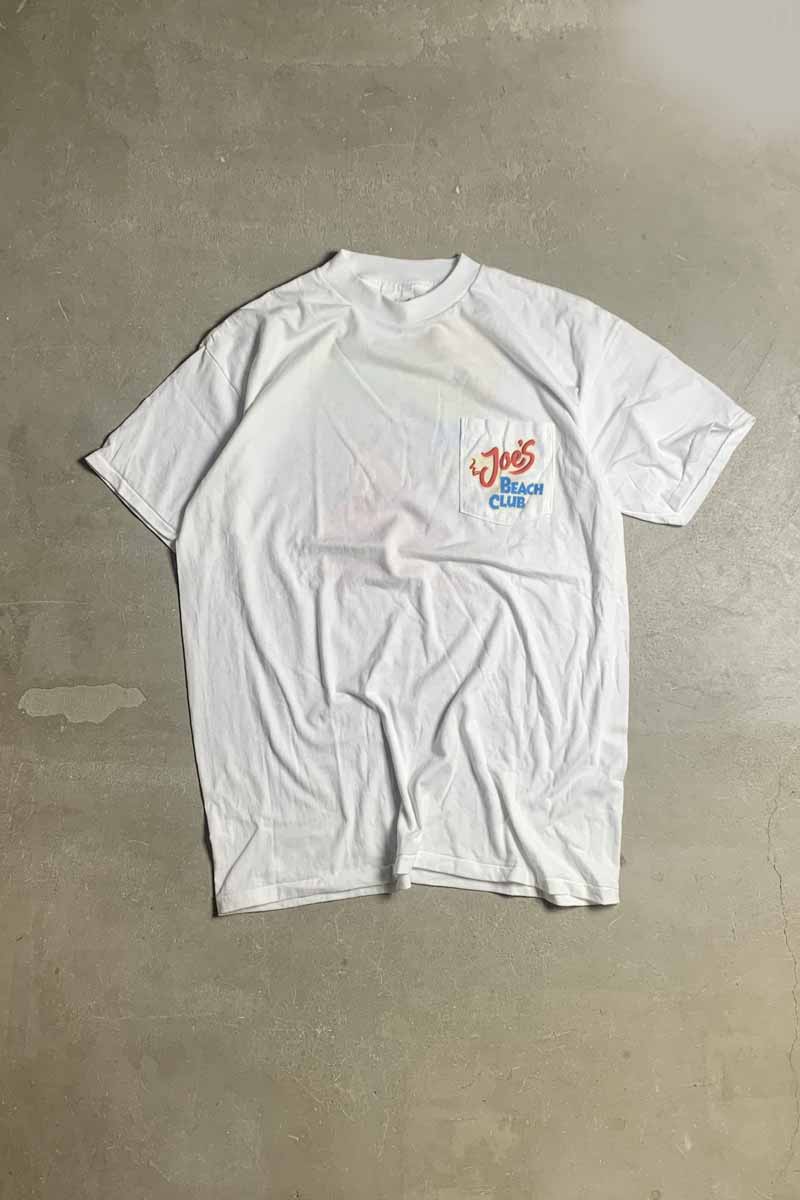 MADE IN USA 90'S JOE'S CAMEL BACK PRINT ADVERTISING T-SHIRT / WHITE [SIZE: XL USED]