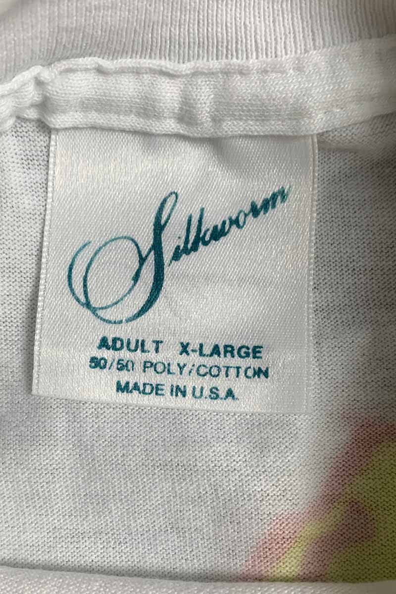 MADE IN USA 90'S JOE'S CAMEL BACK PRINT ADVERTISING T-SHIRT / WHITE [SIZE: XL USED]