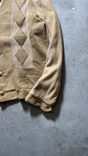 画像をギャラリービューアに読み込む, 60&#39;S SUEDE KNIT CARDIGAN / BEIGE [SIZE: M相当 USED]
