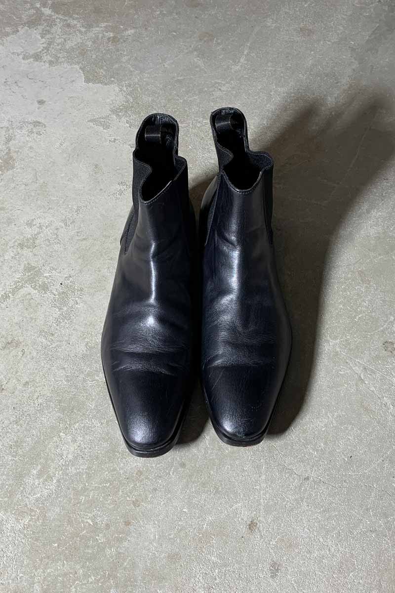 MADE IN ITALY SIDE GOA LEATHER BOOTS / BLACK [SIZE: US9.0(equivalent to 27.0cm) USED]