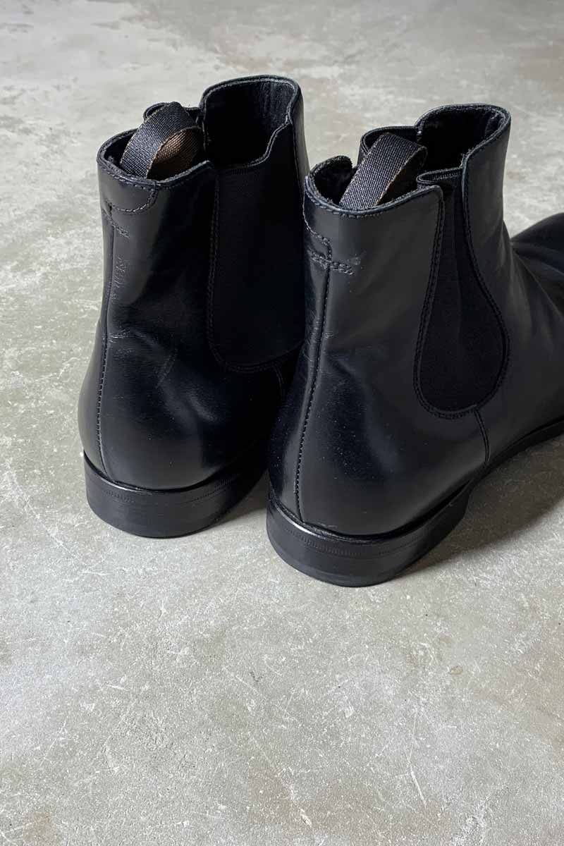 MADE IN ITALY SIDE GOA LEATHER BOOTS / BLACK [SIZE: US9.0(equivalent to 27.0cm) USED]