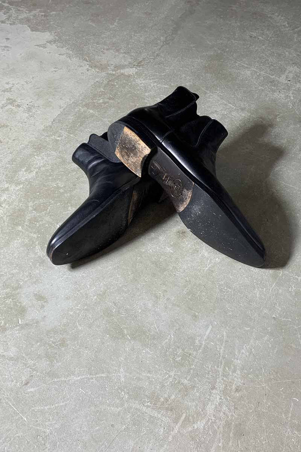 MADE IN ITALY SIDE GOA LEATHER BOOTS / BLACK [SIZE: US9.0(equivalent to 27.0cm) USED]