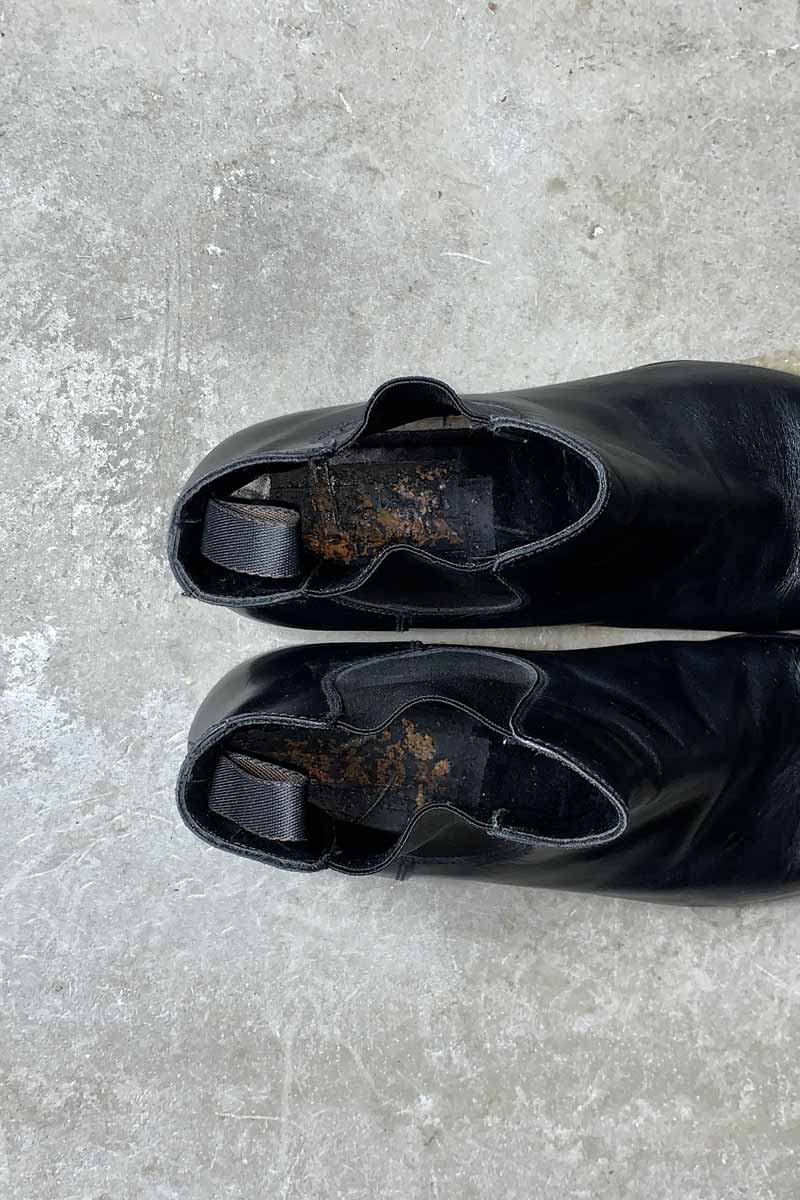 MADE IN ITALY SIDE GOA LEATHER BOOTS / BLACK [SIZE: US9.0(equivalent to 27.0cm) USED]