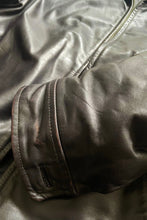 画像をギャラリービューアに読み込む, 90&#39;S ZIP UP LEATHER JACKET / DARK BROWN [SIZE: XS USED]
