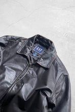 画像をギャラリービューアに読み込む, 90&#39;S ZIP UP LEATHER JACKET / DARK BROWN [SIZE: XS USED]
